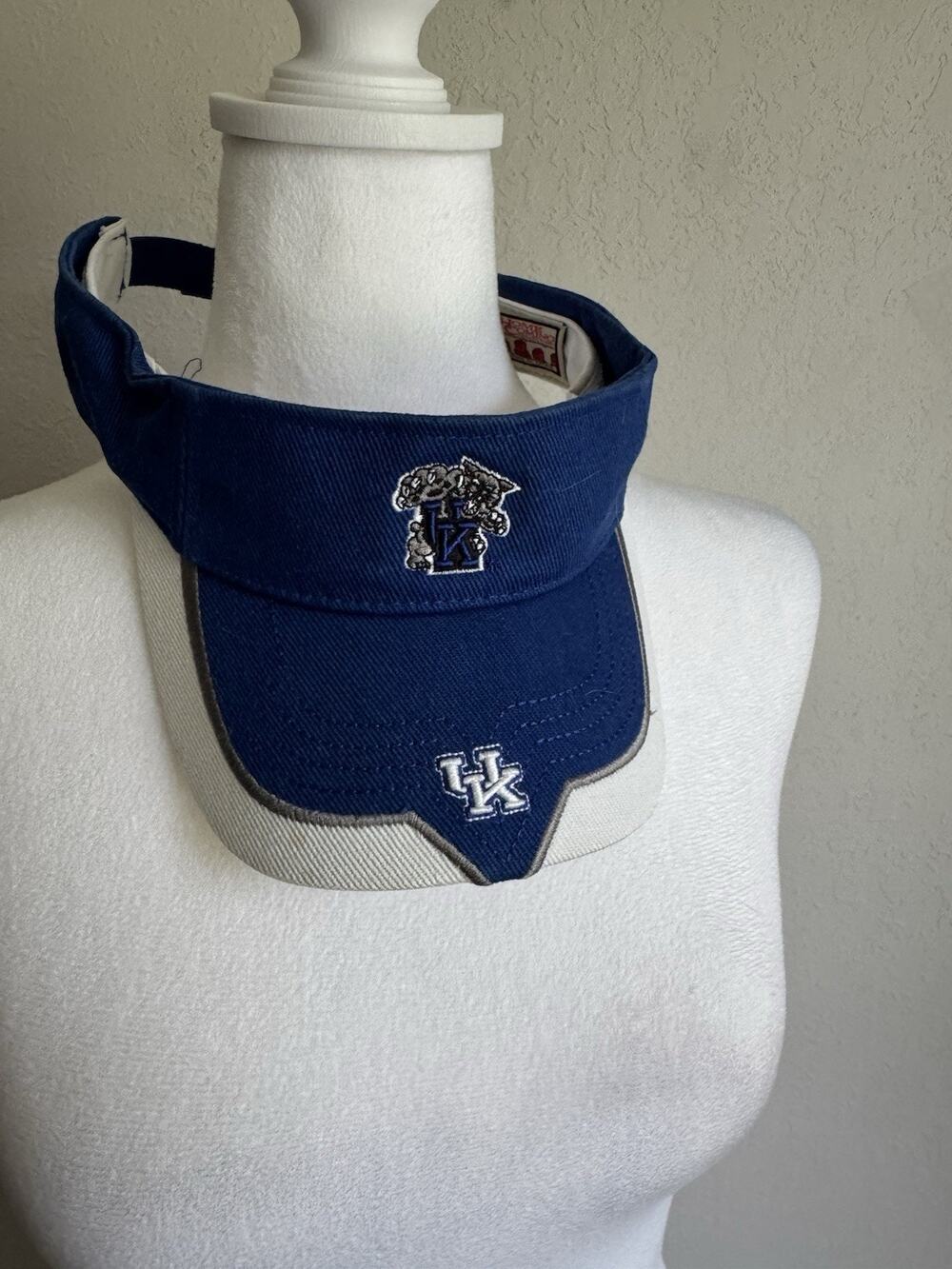 Vintage Homecoming By Captivating Kentucky Wildcats Visor Blue White Adjustable